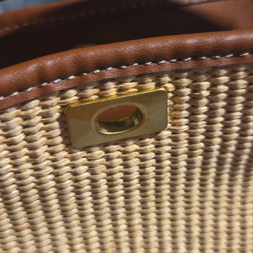 Mango Raffia Effect Bucket Bag - Picture 6 of 10